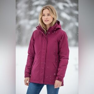LL Bean Magenta Jacket Size Medium mid-weight